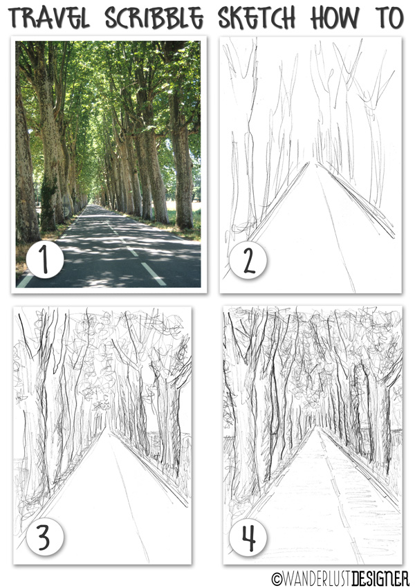 How To Create a Scribble Sketch of your Travels