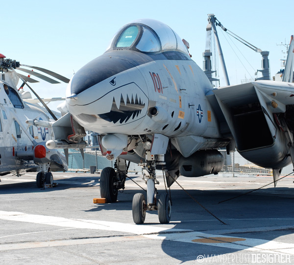 Fighter Jet On Deck of the USS Hornet Aircraft Carrier by Wanderlust Designer