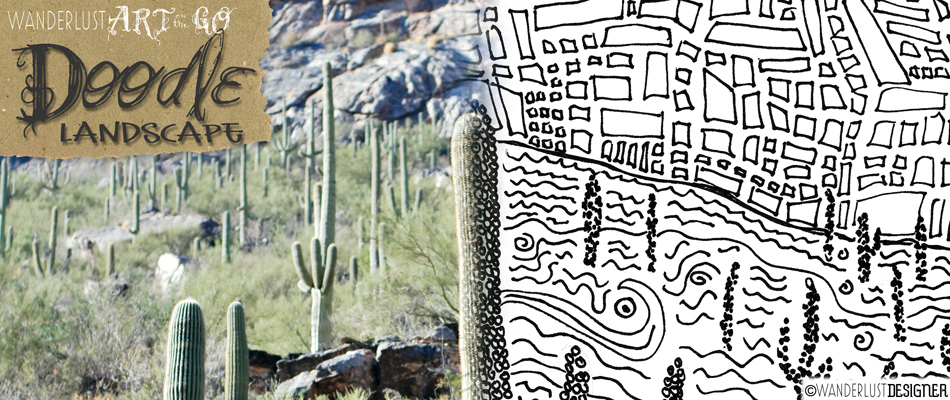 Art on the Go: Create a Landscape Doodle from Your Trip by Wanderlust Designer