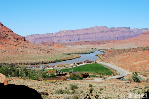 Vista Looking Back at the Colorado River and Red Cliffs Lodge by Wanderlust Designer