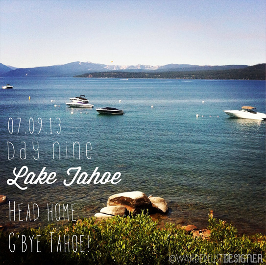 Day Nine: Lake Tahoe: Photo Travel Journal by Wanderlust Designer