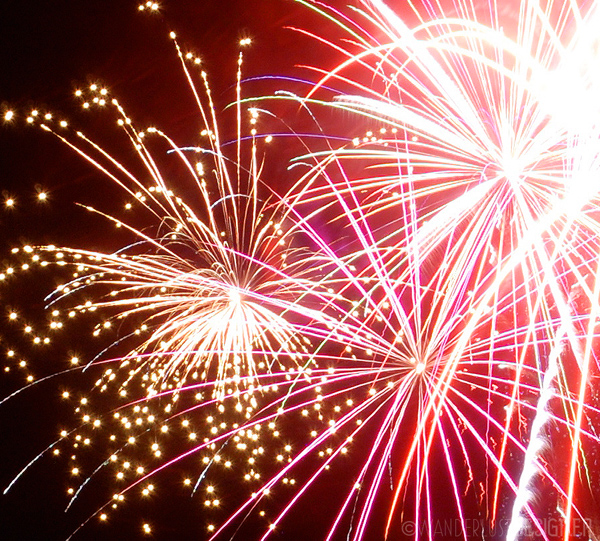Close Up - Fireworks Over Lake Tahoe by Wanderlust Designer