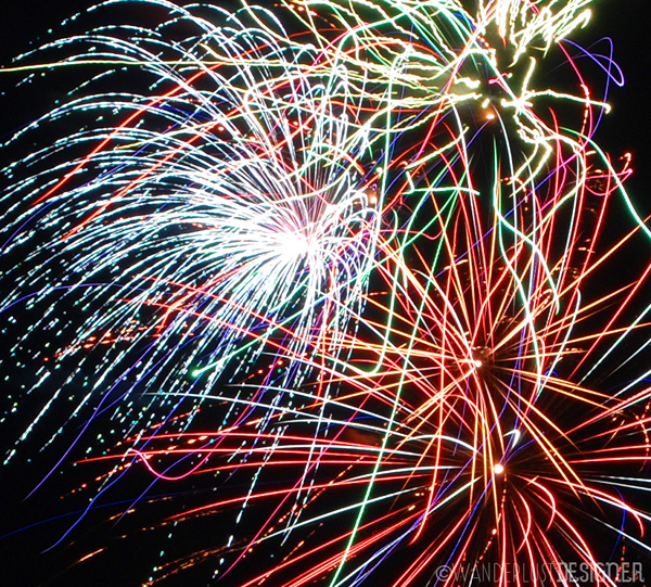 Close Up - Fireworks Over Lake Tahoe by Wanderlust Designer