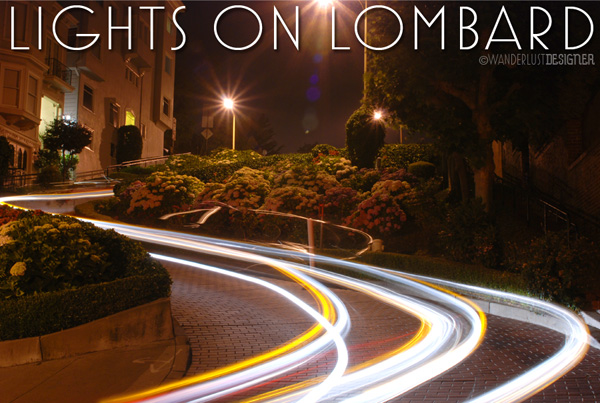 Lights on Lombard: Photography Light Trails of Car Headlights by Wanderlust Designer