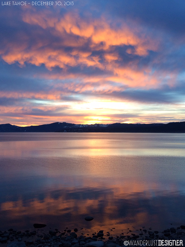 Sunset at Lake Tahoe - December 30, 2013 by Wanderlust Designer