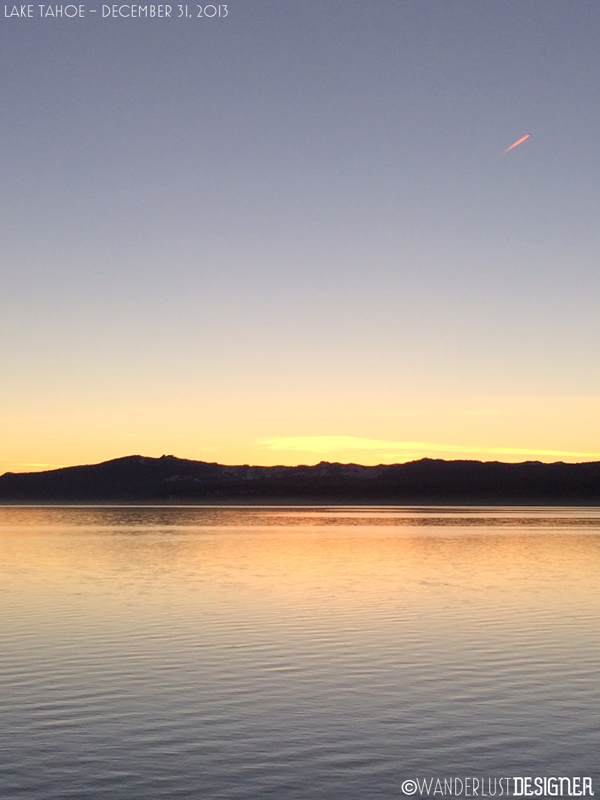 Sunset at Lake Tahoe - December 31, 2013 by Wanderlust Designer