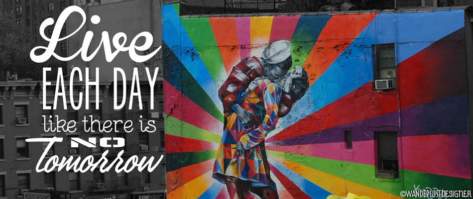 Free Travel Inspiration Wallpaper: Live Each Day NYC by Wanderlust Designer