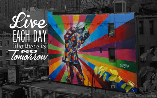 Thumbnail of Live Each Day NYC Travel Inspiration Wallpaper by Wanderlust Designer