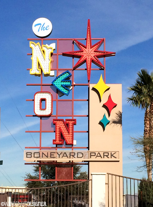 The Neon Boneyard Park Sign at the Neon Museum