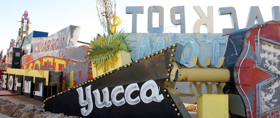 Vintage Neon Signs at the Neon Museum in Las Vegas, Nevada (photo credit: The Neon Museum)