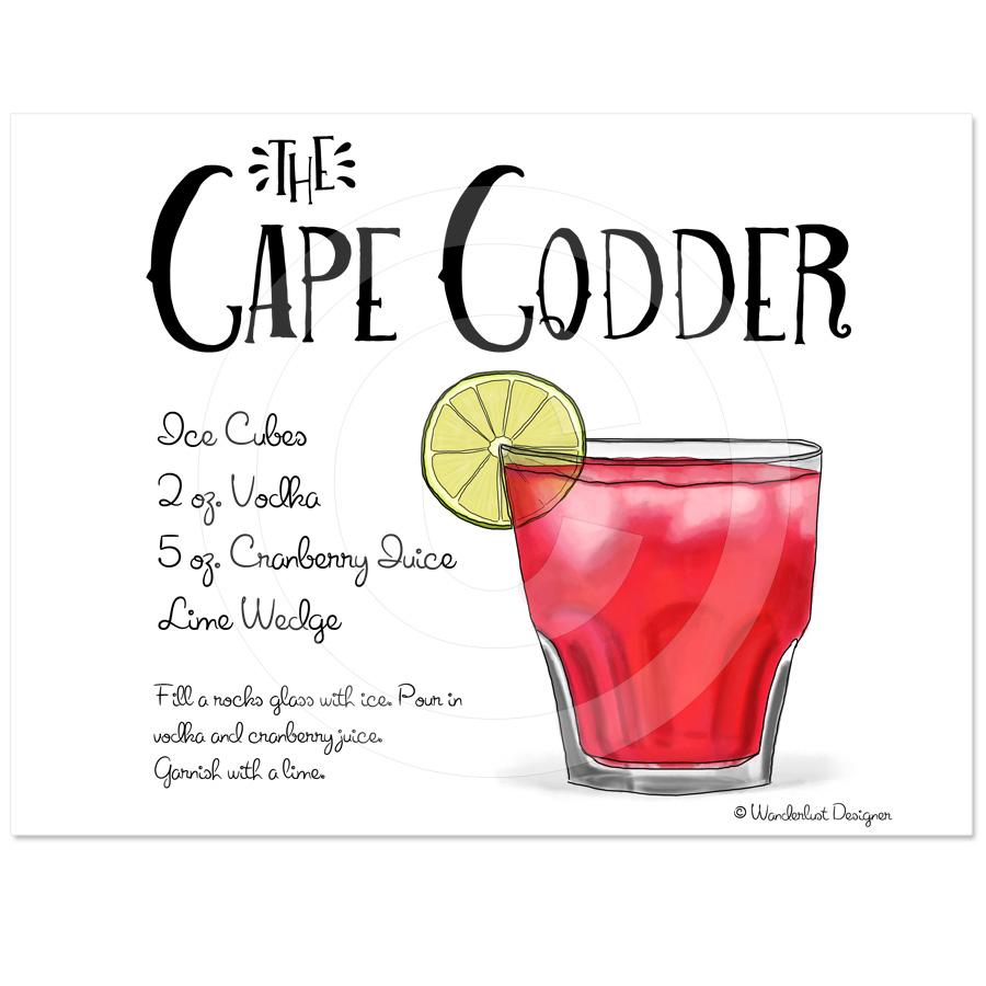 Cape Codder Cocktail Recipe by Wanderlust Designer