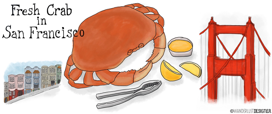 Fresh Dungeness Crab in San Francisco by Wanderlust Designer