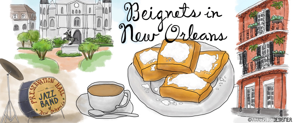Eat Drink Travel - Beignets in New Orleans by Wanderlust Designer