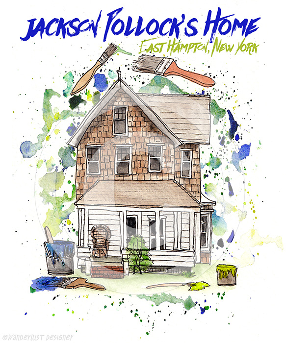 Artist Homes: Jackson Pollock by Betsy Beier, Wanderlust Designer