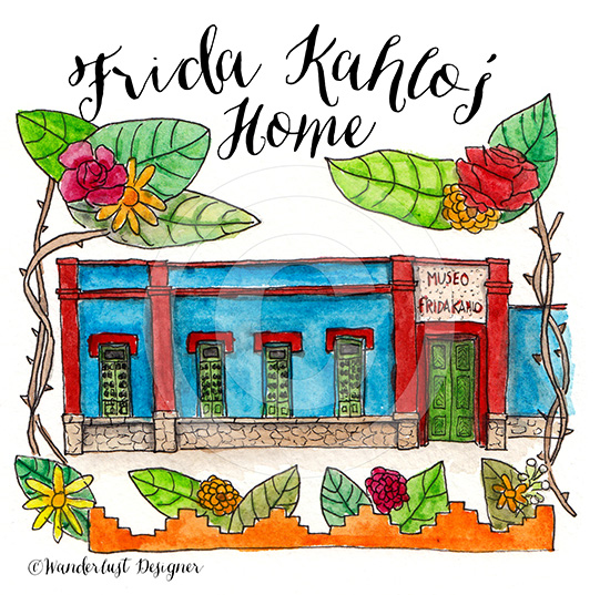 Frida Kahlo's Casa Azul in Mexico City by Wanderlust Designer