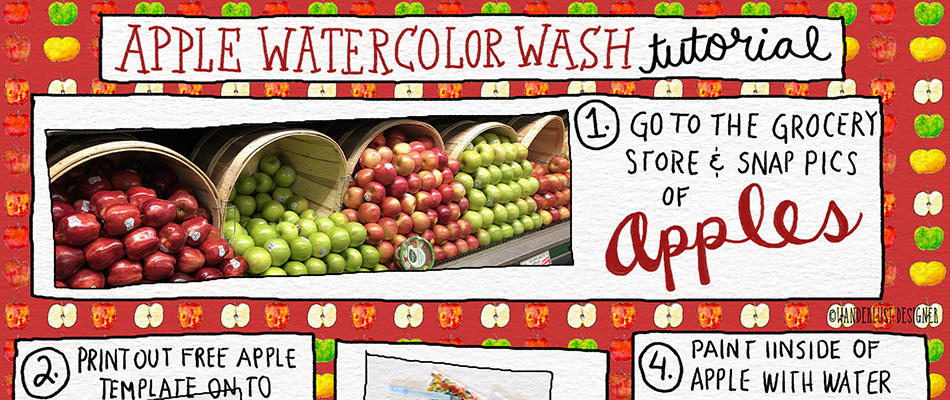 Apple Watercolor Wash Tutorial by Betsy Beier
